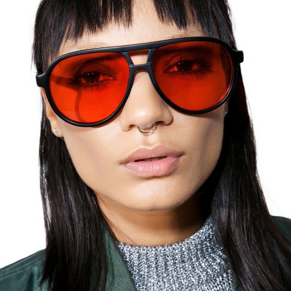 Dolls Kill Accessories - Replay Vintage Retro Red Aviators